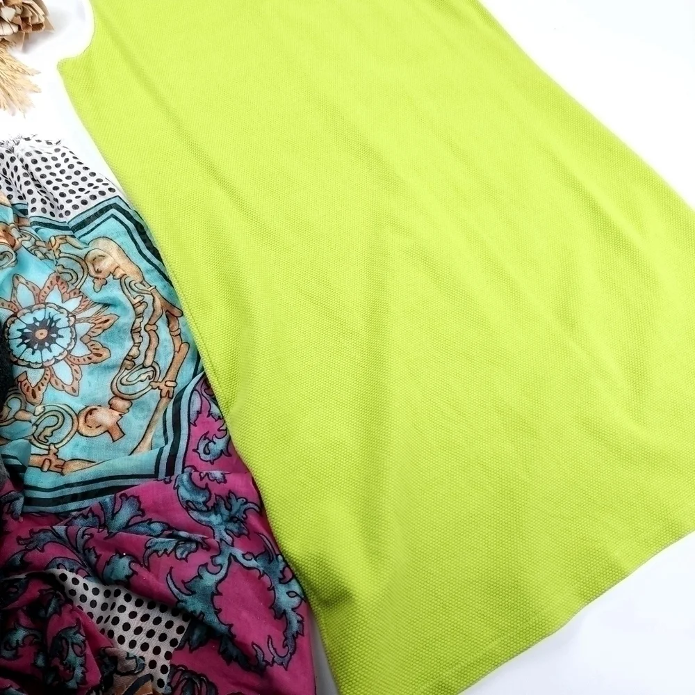 Real Clothes Textured Lime Dress Sz L - Picture 10 of 10